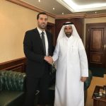 Business Meeting with H. E Sheikh Dr. F. Al Thani- the Undersecretary of the Ministry of Environment and Municipalities in Qatar.