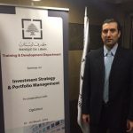 Delivering a training at the Lebanese Central Bank